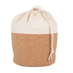 Meilleure affaire ???? Maisons Du Monde Corbeilles à Pain Et à Fruits Corbeille En Liège Marron Et Coton écru - Lot De 2 ????