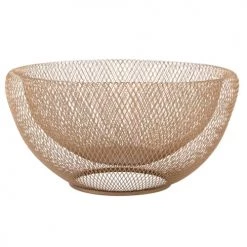 Promo ✔️ Maisons Du Monde Corbeilles à Pain Et à Fruits Corbeille En Métal Doré ????