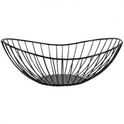 Sortie ???? Maisons Du Monde Corbeilles à Pain Et à Fruits Corbeille En Métal Filaire Noir ????
