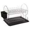 Vente flash ???? Five Simply Smart Accessoires De Rangement De Cuisine Égouttoir à Vaisselle Chrome 2 Niveaux 15 Assiettes Noir ???? -pots et bonbonnières Soldes egouttoir a vaisselle chrome 2 niveaux 15 assiettes noir