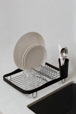 Meilleur prix ???? Umbra Accessoires De Rangement De Cuisine Egouttoir à Vaisselle En Métal Couleur Noir Et Nickel ???? -pots et bonbonnières Soldes egouttoir a vaisselle en metal couleur noir et nickel 2