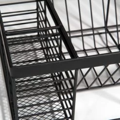 Remise ⌛ Maisons Du Monde Accessoires De Rangement De Cuisine Égouttoir à Vaisselle En Métal Noir ???? -pots et bonbonnières Soldes egouttoir a vaisselle en metal noir 1000 9 21 171114 4