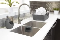 Remise ???? Umbra Accessoires De Rangement De Cuisine Égouttoir à Vaisselle Gris ???? -pots et bonbonnières Soldes egouttoir a vaisselle gris 3