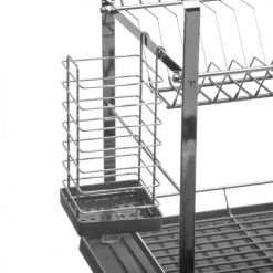 Budget ???? Five Simply Smart Accessoires De Rangement De Cuisine Égouttoir à Vaisselle Métal 2 Niveaux Gris ???? -pots et bonbonnières Soldes egouttoir a vaisselle metal 2 niveaux gris 4