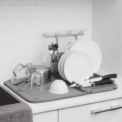 Sortie ⭐ Umbra Accessoires De Rangement De Cuisine Egouttoir Pliable XL ???? -pots et bonbonnières Soldes egouttoir pliable xl 2