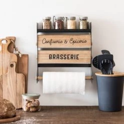 Meilleure vente ???? Maisons Du Monde Accessoires De Rangement De Cuisine Etagère à Sopalin Imprimée ???? -pots et bonbonnières Soldes etagere a sopalin imprimee 1000 12 5 192418 3