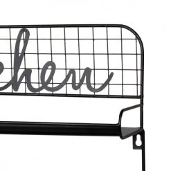 Sortie ✔️ Maisons Du Monde Accessoires De Rangement De Cuisine Etagère De Cuisine En Métal Noir ???? -pots et bonbonnières Soldes etagere de cuisine en metal noir 1000 12 12 218173 3