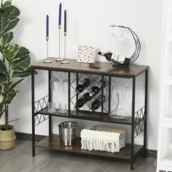 Les meilleures critiques de ⭐ Homcom Accessoires De Rangement De Cuisine Étagère Porte Bouteilles Style Industriel ✨ -pots et bonbonnières Soldes etagere porte bouteilles style industriel 3