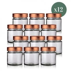 Coupon ???? Little Pots Bocaux, Pots Et Bonbonnières Lot De 12 Pots Muscadin 212ml Avec Couvercles Cuivres ????