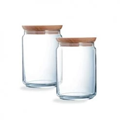 Remise ???? Luminarc Bocaux, Pots Et Bonbonnières Lot De 2 Pots De Conservation 1L ????