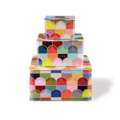 Remise ⭐ Boites De Conservation Alimentaire Lot De 3 Boites De Rangement Remember Métal Multicolore ⌛ -pots et bonbonnières Soldes lot de 3 boites de rangement remember metal multicolore 3