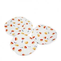 Vente flash ???? Yoko Design Boites De Conservation Alimentaire Lot De 3 Couvre-bols Réutilisables En Coton Bio Non Ciré "fruits" ????