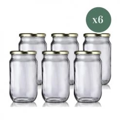 Top 10 ✔️ Little Pots Bocaux, Pots Et Bonbonnières Lot De 6 Bocaux économiques 850ml Avec Couvercles Or - Baluchon ????