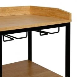 Remise ???? Jardideco Accessoires De Rangement De Cuisine Meuble Range Bouteilles Bois Métal 12 Bouteilles ⌛ -pots et bonbonnières Soldes meuble range bouteilles bois metal 12 bouteilles 3