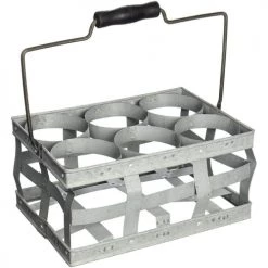 De gros ???? Esschert's Garden Accessoires De Rangement De Cuisine Panier à Bouteilles Zinc Vieilli ???? -pots et bonbonnières Soldes panier a bouteilles zinc vieilli 2