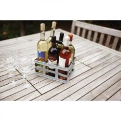 De gros ???? Esschert's Garden Accessoires De Rangement De Cuisine Panier à Bouteilles Zinc Vieilli ???? -pots et bonbonnières Soldes panier a bouteilles zinc vieilli 3