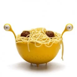 Promo ❤️ PA Design Accessoires De Rangement De Cuisine Passoire Jaune à Spaghetti Monstre ????