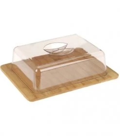 Acheter ???? Wadiga Boites De Conservation Alimentaire Petit Plateau Fromage Bambou Rectangulaire Et Cloche Acrylique ????