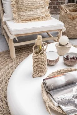 Vente flash ✔️ Bazar Bizar Accessoires De Rangement De Cuisine Porte-bouteille En Raphia ❤️ -pots et bonbonnières Soldes porte bouteille en raphia 2