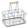 Acheter ⭐ Living Nostalgia Accessoires De Rangement De Cuisine Porte-Bouteille Métal Gris ???? -pots et bonbonnières Soldes porte bouteille metal gris
