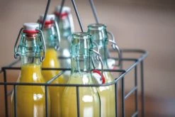 Acheter ⭐ Living Nostalgia Accessoires De Rangement De Cuisine Porte-Bouteille Métal Gris ???? -pots et bonbonnières Soldes porte bouteille metal gris 2