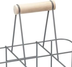 Acheter ⭐ Living Nostalgia Accessoires De Rangement De Cuisine Porte-Bouteille Métal Gris ???? -pots et bonbonnières Soldes porte bouteille metal gris 4