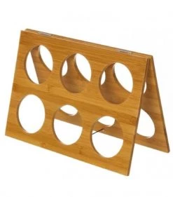 Bon marché ⭐ Wadiga Accessoires De Rangement De Cuisine Porte Bouteilles En Bambou 6 Bouteilles ????