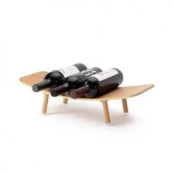 Sortie ???? Umbra Accessoires De Rangement De Cuisine Porte-bouteilles En Bois Naturel ✔️