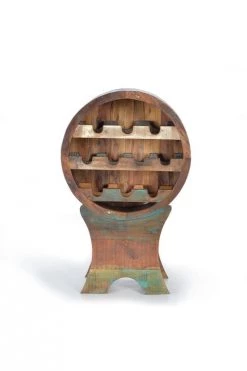 Vente flash ???? GINER Y COLOMER Accessoires De Rangement De Cuisine Porte-bouteilles En Bois Recyclé Multicolore ⌛