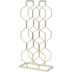 Grosses soldes ???? Wadiga Accessoires De Rangement De Cuisine Porte Bouteilles Métal Doré 8 Bouteilles ????