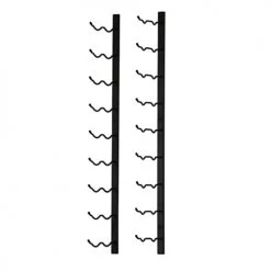 Meilleur prix ???? Mobili Rebecca Accessoires De Rangement De Cuisine Porte-bouteilles Mural Pour 18 Bouteilles En Métal Noir ⭐