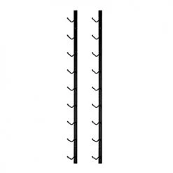 Coupon ???? Mobili Rebecca Accessoires De Rangement De Cuisine Porte-bouteilles Mural Pour 9 Bouteilles En Métal Noir ????