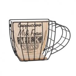 Sortie ???? Maisons Du Monde Accessoires De Rangement De Cuisine Porte-capsules Tasse En Métal Noir ????