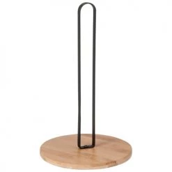 Offres ???? Maisons Du Monde Accessoires De Rangement De Cuisine Porte Essuie-tout En Bambou Et Acier Noir ✔️
