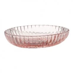 Nouveau ⭐ Maisons Du Monde Accessoires De Rangement De Cuisine Porte-savon En Verre Rose - Lot De 2 ❤️