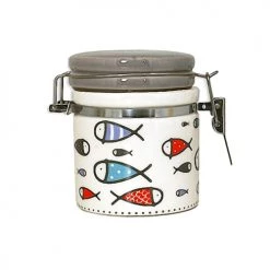 Meilleur prix ⭐ Faye Bocaux, Pots Et Bonbonnières Pot à Sel Hermétique En Faïence Avec Cuillère En Bois ????