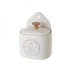 Grosses soldes ⭐ Wadiga Bocaux, Pots Et Bonbonnières Pot à Sel Mural En Céramique ⌛