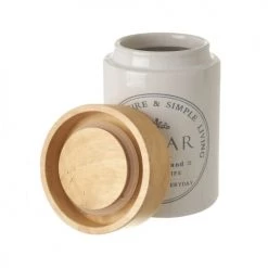 Meilleure affaire ⌛ Wadiga Bocaux, Pots Et Bonbonnières Pot à Sucre En Céramique Blanche ???? -pots et bonbonnières Soldes pot a sucre en ceramique blanche 1