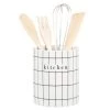 Vente flash ???? Maisons Du Monde Accessoires De Rangement De Cuisine Pot à Ustensiles En Porcelaine Blanc Et Noir ⭐ -pots et bonbonnières Soldes pot a ustensiles en porcelaine blanc et noir 1000 11 4 213327 1