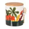 Bon marché ???? Maisons Du Monde Bocaux, Pots Et Bonbonnières Pot En Bambou Et Grès Imprimé Fleurs Colorées ???? -pots et bonbonnières Soldes pot en bambou et gres imprime fleurs colorees 1000 1 23 227614 1
