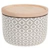 Coupon ???? Maisons Du Monde Bocaux, Pots Et Bonbonnières Pot En Grès à Motifs Noirs Et Blancs ???? -pots et bonbonnières Soldes pot en gres a motifs noirs et blancs 1000 15 8 169420 5