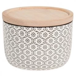 Coupon ???? Maisons Du Monde Bocaux, Pots Et Bonbonnières Pot En Grès à Motifs Noirs Et Blancs ????