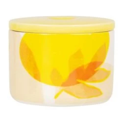 Bon marché ???? Maisons Du Monde Bocaux, Pots Et Bonbonnières Pot En Grès Jaune, Blanc Et Beige H8 ????