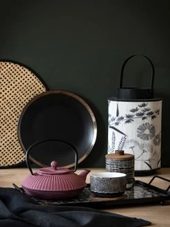 Bon marché ???? Maisons Du Monde Bocaux, Pots Et Bonbonnières Pot En Grès Motifs Graphiques Et Acacia H8 ???? -pots et bonbonnières Soldes pot en gres motifs graphiques et acacia h8 1000 4 13 195419 3