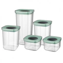 Budget ???? BergHoff Boites De Conservation Alimentaire Récipients Alimentaires Herméthiques En Pvc Set De 5 Pcs ???? -pots et bonbonnières Soldes recipients alimentaires hermethiques en pvc set de 5 pcs 4