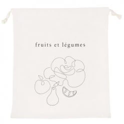 Budget ???? Maisons Du Monde Corbeilles à Pain Et à Fruits Sac à Fruits Et Légumes En Coton écru Imprimé Noir - Lot De 2 ❤️