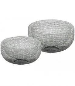 Nouveau ???? Wadiga Corbeilles à Pain Et à Fruits Set De 2 Corbeilles à Fruits Décoratives Argentées ????