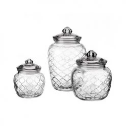 Offres ???? Wadiga Bocaux, Pots Et Bonbonnières Set De 3 Bocaux Cuisine Bonbonnières Avec Motifs ????