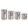 Bon marché ⌛ Wadiga Bocaux, Pots Et Bonbonnières Set De 4 Bocaux De Cuisine Hermétiques Inox Couvercle Clip ???? -pots et bonbonnières Soldes set de 4 bocaux de cuisine hermetiques inox couvercle clip