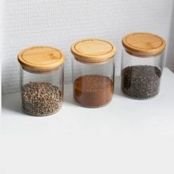 Offres ???? Pebbly Bocaux, Pots Et Bonbonnières Set De Boîtes épices En Verre 190ml D6,5x8,5cm ???? -pots et bonbonnières Soldes set de boites epices en verre 190ml d6 5x8 5cm 1